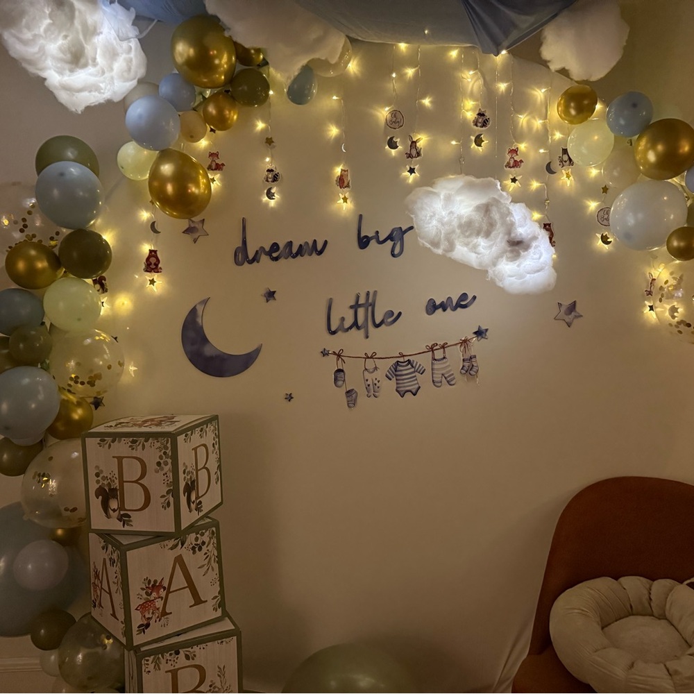 Dream Big Little One Wall Decor Set - Blue & Gold Nursery